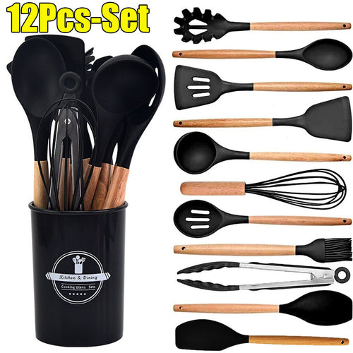 12-Piece Silicone Kitchen Utensils Set