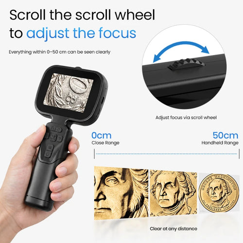 100X Portable Digital Microscope – 2.8" HD Screen & LED Lighting