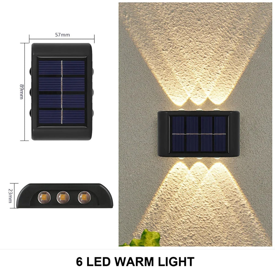 Solar Up & Down Wall Lights (4 Pack)